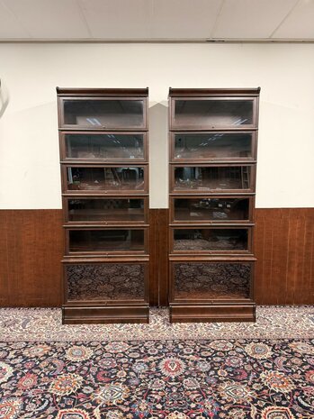 Antiek-Engels-Klassiek-Oud-Globe-Wernicke-Boekenkast-Bibliotheekkast-Vitrinekast-1