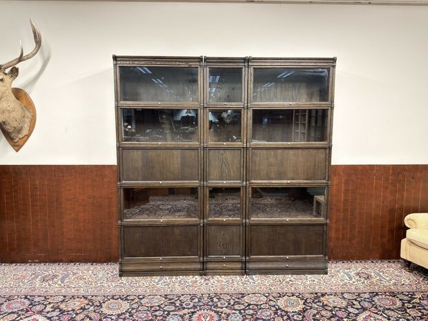 Klassiek-Engels-Antiek-Oud-Originele-Globe-Wernicke-Boekenkast-Vitrinekast-Ambassador