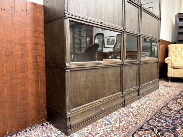 Klassiek-Engels-Antiek-Oud-Originele-Globe-Wernicke-Boekenkast-Vitrinekast-Ambassador