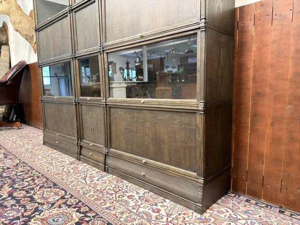 Klassiek-Engels-Antiek-Oud-Originele-Globe-Wernicke-Boekenkast-Vitrinekast-Ambassador