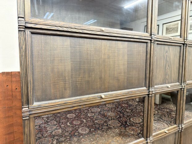 Klassiek-Engels-Antiek-Oud-Originele-Globe-Wernicke-Boekenkast-Vitrinekast-Ambassador