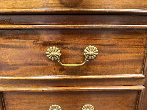 Engels-Klassiek-Oud-Antiek-Chesterfield-Bureau-Desk-Partnerdesk-Groen-Lederen-Inleg