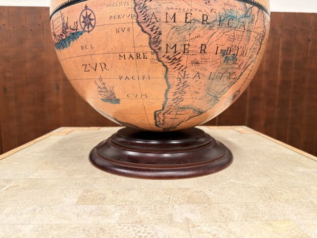 Klassiek-Oud-Antiek-Italiaans-Zoffoli-Drank-Bar-Globe-Weredbol-Tafelmodel