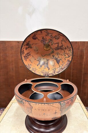 Klassiek-Oud-Antiek-Italiaans-Zoffoli-Drank-Bar-Globe-Weredbol-Tafelmodel
