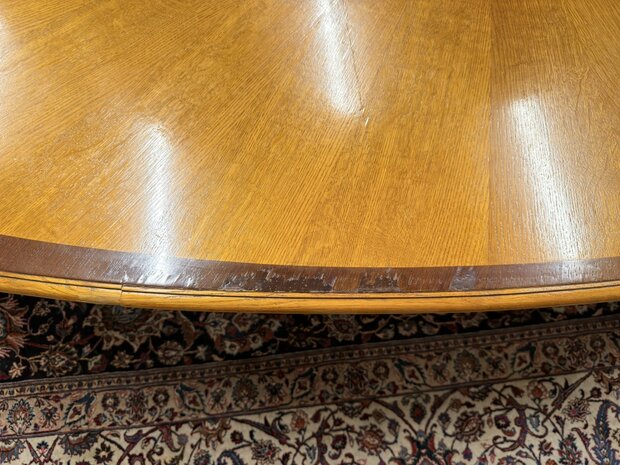 Klassiek-Oud-Antiek-Engels-Chesterfield-Globe-Wernicke-Art-Deco-Vergadertafel-Conferentietafel-Tafel