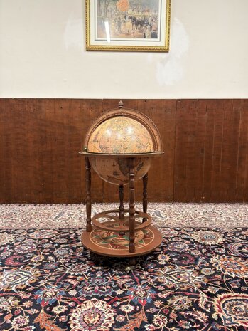 Klassiek-Oud-Antiek-Italiaans-Zoffoli-Bar-Drank-Globe-Barglobe-Weredbol-Vloermodel