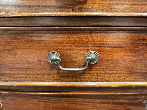 Engels-Klassiek-Antiek-Oud-Chesterfield-Bureau-Desk-Partnerdesk-Met-Groen-Olijf-Olijfgroen-Lederen-Inleg