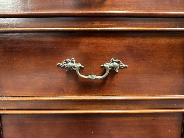 Klassiek-Oud-Engels-Antiek-Chesterfield-Bureau-Desk-Partnerdesk-Mahoniehout-met-Groen-Lederen-Inleg