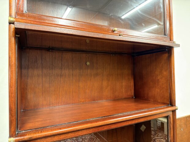 Antiek-Oud-Klassiek-Engels-Chesterfield-Origineel-Globe-Wernicke-Vitrinekast-Boekenkasten-Bibliotheekkast-Boekenkast