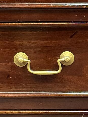 Klassiek-Antiek-Engels-Oud-Chesterfield-Desk-Bureau-Mahoniehout-Groen-Lederen-Inleg-met-Achterschot