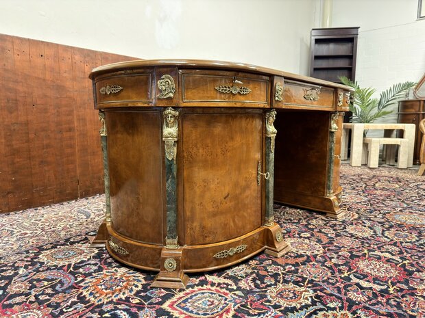 Antiek-Klassiek-Oud-Frans-Louis-Lodewijk-XIV-Bureau-Desk-met-Bronzen-ornamenten