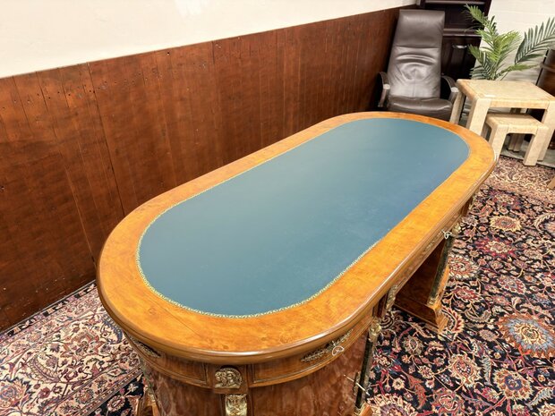 Antiek-Klassiek-Oud-Frans-Louis-Lodewijk-XIV-Bureau-Desk-met-Bronzen-ornamenten