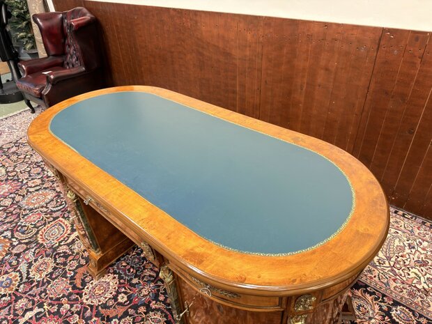 Antiek-Klassiek-Oud-Frans-Louis-Lodewijk-XIV-Bureau-Desk-met-Bronzen-ornamenten