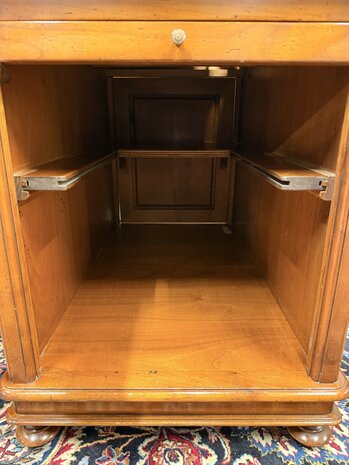 Klassiek-Antiek-Oud-Italiaans-Assi-D'Asolo-Chesterfield-Bureau-Desk-met-Zwart-Leer-Ingelegd