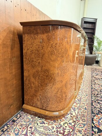 Klassiek-Oud-Antiek-Italiaans-Wortelnotenhout-Kantoorkast-Dressoir