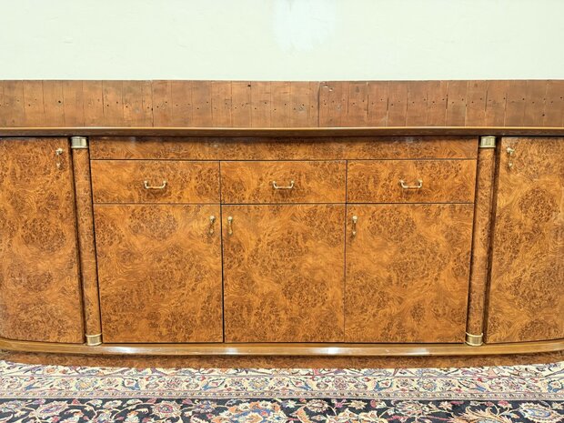 Klassiek-Oud-Antiek-Italiaans-Wortelnotenhout-Kantoorkast-Dressoir