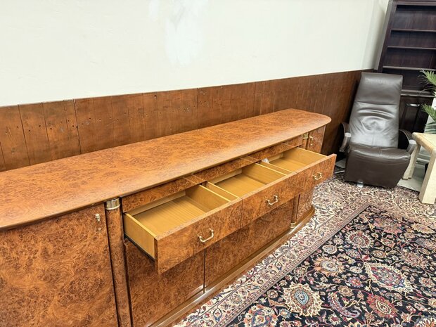 Klassiek-Oud-Antiek-Italiaans-Wortelnotenhout-Kantoorkast-Dressoir