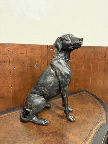 Klassiek-Engels-Antiek-Oud-Chesterfield-Beeld-Labrador-Hond-2