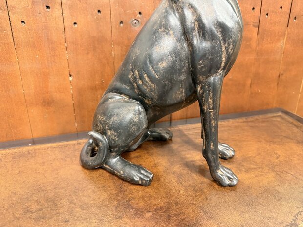 Klassiek-Engels-Antiek-Oud-Chesterfield-Beeld-Labrador-Hond-5