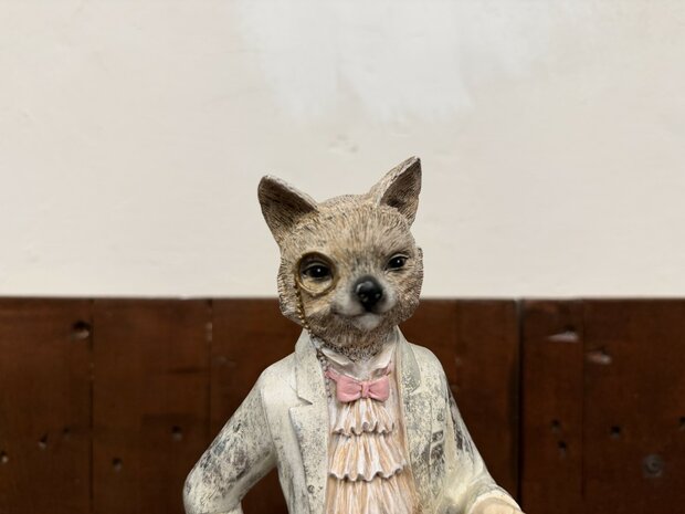 Klassiek-Engels-Antiek-Oud-Chesterfield-Beeld-Kat-1