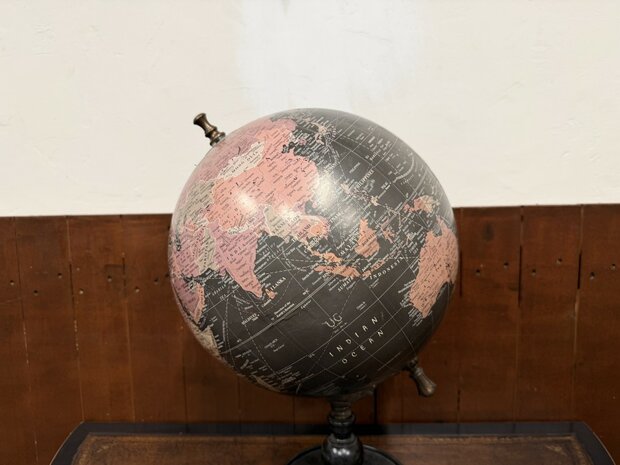 Klassiek-Engels-Antiek-Oud-Chesterfield-Globe-Wereldbol-Tafelmodel-1