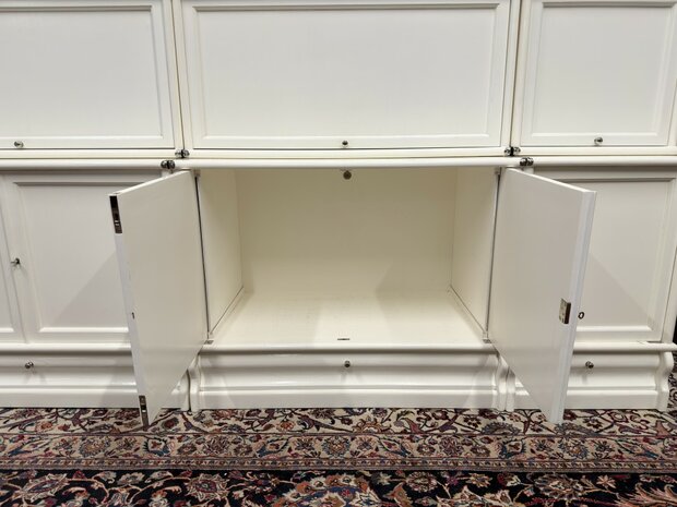 Klassiek-Engels-Antiek-Oud-Originele-Globe-Wernicke-Boekenkast-Wit