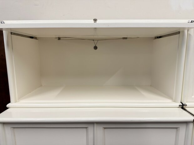 Klassiek-Engels-Antiek-Oud-Originele-Globe-Wernicke-Dressoir-Boekenkast-Wit