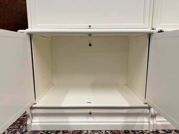 Klassiek-Engels-Antiek-Oud-Originele-Globe-Wernicke-Dressoir-Boekenkast-Wit