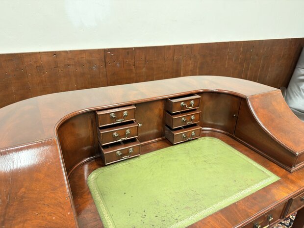 Antiek-Oud-Klassiek-Engels-Chesterfield-Secretaire-Bureau-Desk