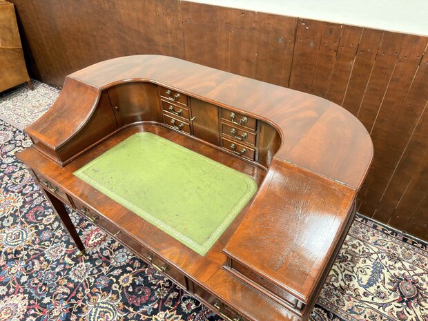 Antiek-Oud-Klassiek-Engels-Chesterfield-Secretaire-Bureau-Desk