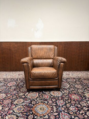 Klassiek-Engels-Antiek-Oud-Chesterfield-Set-Fauteuils-Bruin-Leder