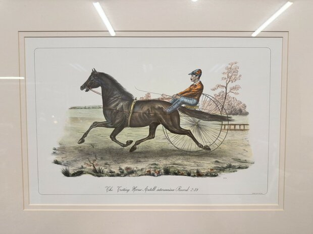 Klassiek-Oud-Antiek-Engels-Prent-The-Trotting-Horse-Axtell-Record-1