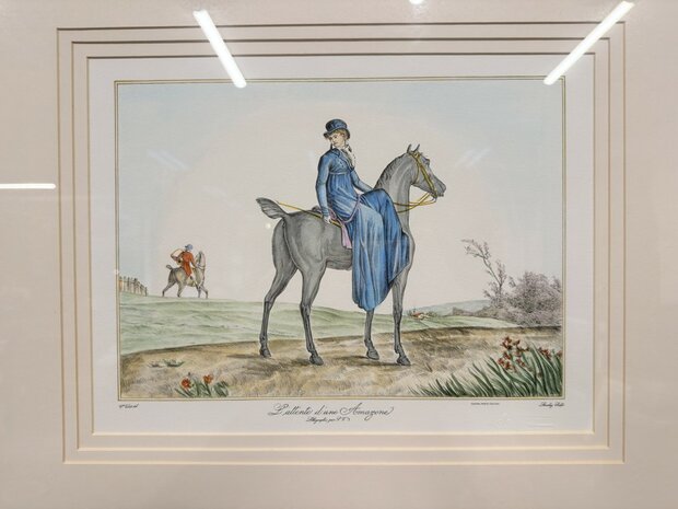 Klassiek-Antiek-Oud-Franse-Prent-L'attente-D'une-Amarone-1