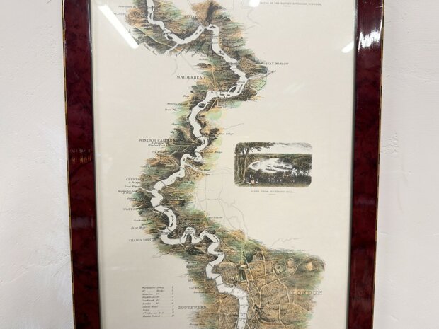 Klassiek-Oud-Antiek-Engels-Prent-Thames-Rivier-3