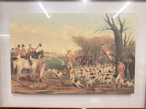 Klassiek-Oud-Antiek-Engels-Prent-The-Death-Wortelnotenhout-Lijst-2