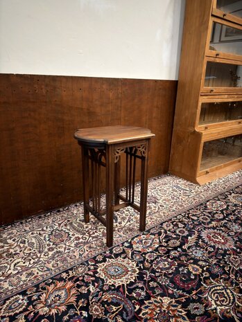Klassieke-Antiek-Oude-Engelse-Mahoniehout-Sidetable-Bijzettafel-2