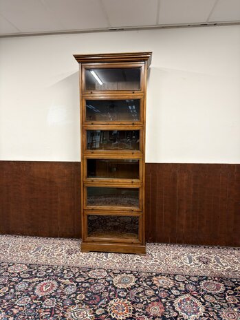 Klassiek-Engels-Antiek-Oud-Chesterfield-Globe-Wernicke-Boekenkast-Bibliotheekkast