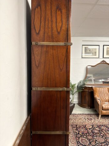 Klassiek-Engels-Antiek-Oud-Chesterfield-Originele-Globe-Wernicke-Boekenkast-Kast-Mahoniehout