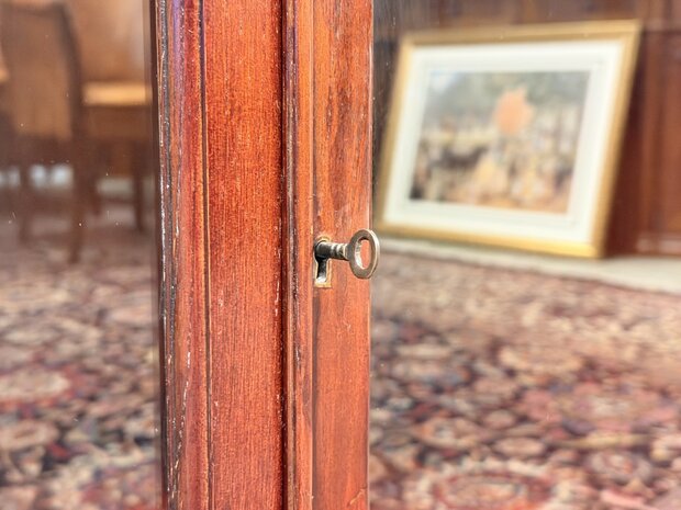 Klassiek-Engels-Antiek-Oud-Chesterfield-Mahonie-Globe-Wernicke-Boekenkast-Kast