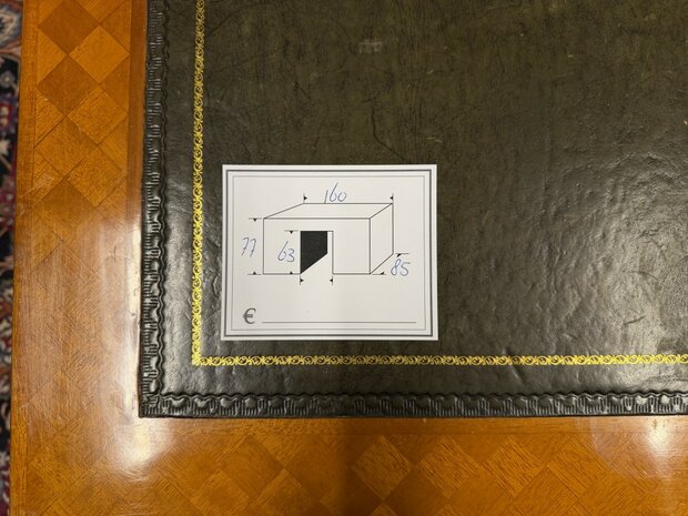 Klassiek-Antiek-Oud-Engels-Chesterfield-Schrijftafel-Bureau-Desk-met-Groen-Leder-Ingelegd-18