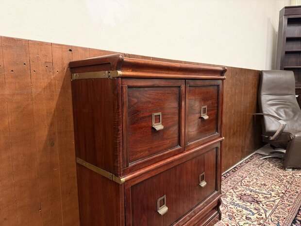 Klassiek-Antiek-Oud-Engels-Chesterfield-Originele-Globe-Wernicke-Boekenkast-Ladekast-Kantoorkast-4