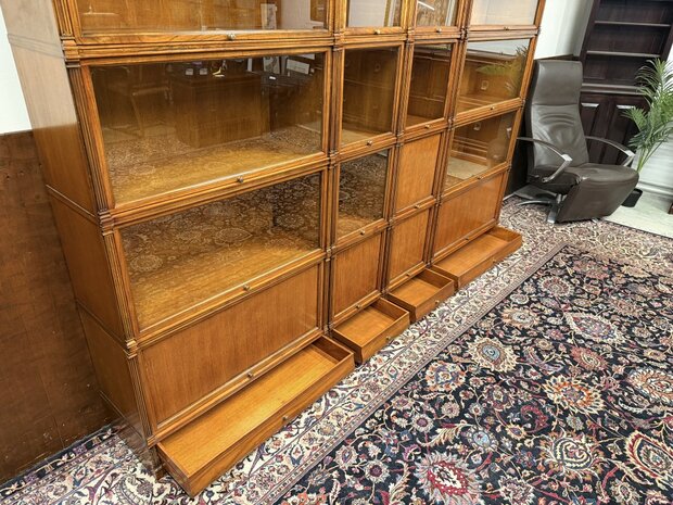 Klassiek-Engels-Antiek-Oud-Originele-Globe-Wernicke-Boekenkast-Bibliotheekkast-Kast