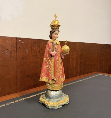 Antiek-houten-polychroom-geschilderd-beeld-Jezus-kindje-van-wenen-1