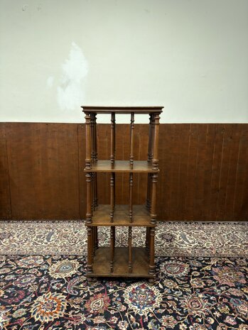 Klassiek-Oud-Antiek-Engels-Antiek-Vintage-Chesterfield-Boekenmolen-Boekenrek-Boekenkast