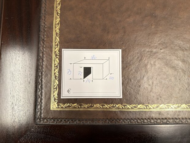 Klassiek-Oud-Antiek-Engels-Antiek-Vintage-Chesterfield-Bureau-Desk-Partnerdesk-Bruin-Leder