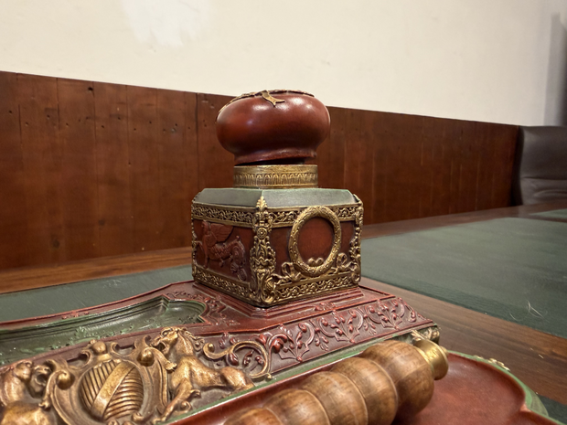 Antieke-Franse-Empire-inktstel-bureau-set-met-briefopener-5