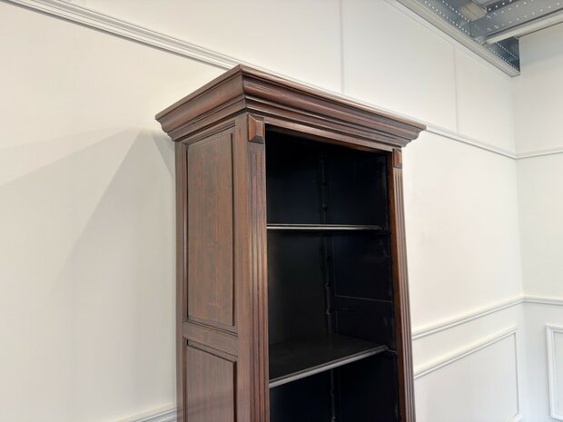 Klassiek-Engels-Oud-Antiek-Vintage-Chesterfield-Mahonie-Boekenkast-Kast