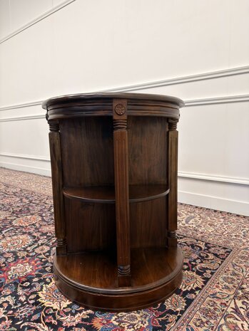 Klassiek-Engels-Antiek-Oud-Chesterfield-Vintage-Boekenmolen-Boekenkast-Kantoorkast