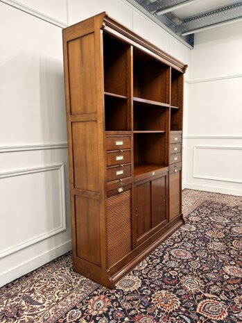 Klassiek-Italiaans-Antiek-Oud-Vintage-Assi-D'asolo-Boekenkast-Bibliotheekkast-Kast