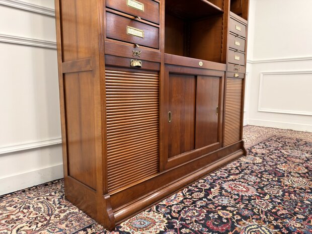 Klassiek-Italiaans-Antiek-Oud-Vintage-Assi-D'asolo-Boekenkast-Bibliotheekkast-Kast